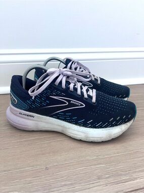 Brooks Glycerin 20 Navy/Purple Running Shoes Style 1203691B499 Women’s Size 7B